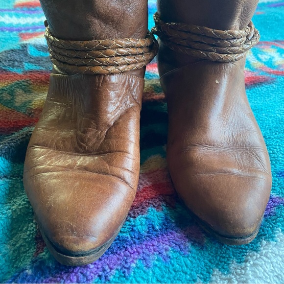 VTG US Polo Assn. Genuine Leather Riding Boots. Size 7. Pull on. Caramel Brown. - Picture 5 of 16